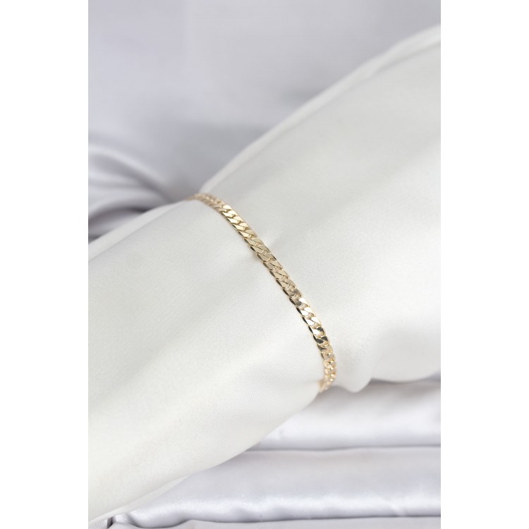 CM 14K Gold Renk Zincirli Model Kadın Bileklik TJ-BB8294