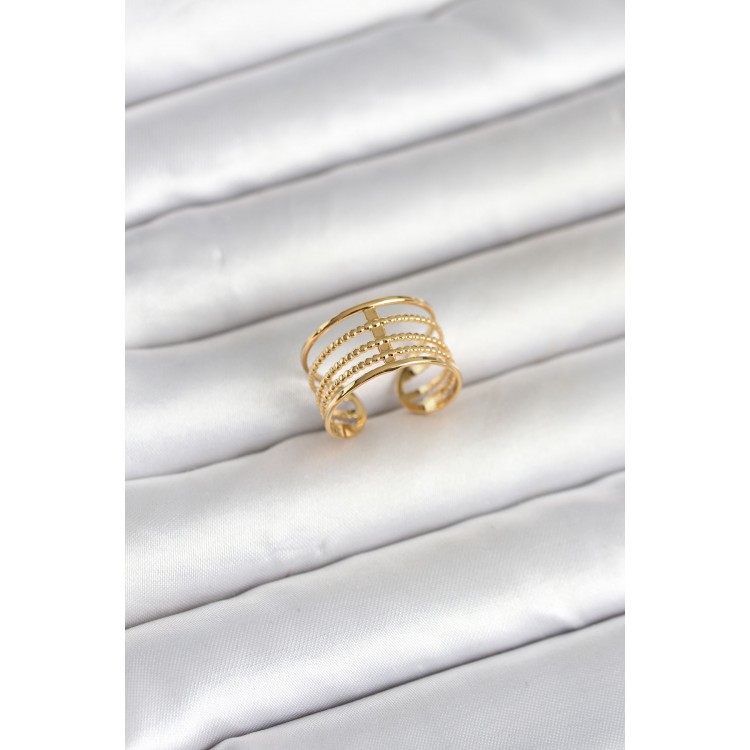 316L Çelik Gold Renk Vintage Model Kadın Yüzük TJ-BYK4173