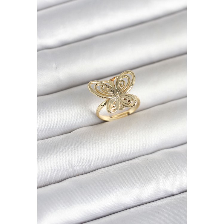 Pirinç Gold Renk Füsun Model Kadın Yüzük TJ-BYK4184