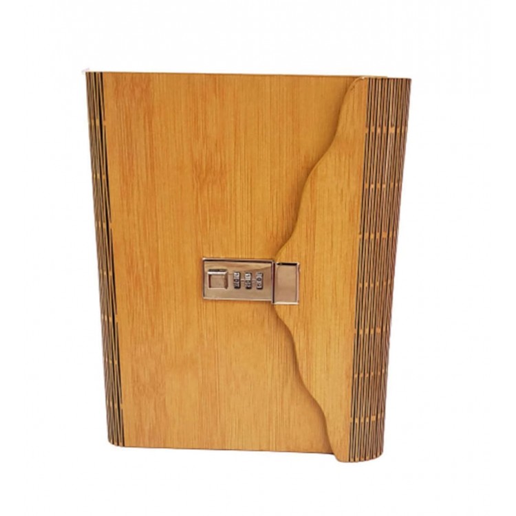 Small Size Encrypted Notebook with Wooden Cover