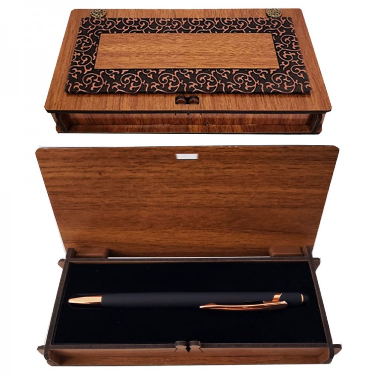Rubber Pen with Wooden Box