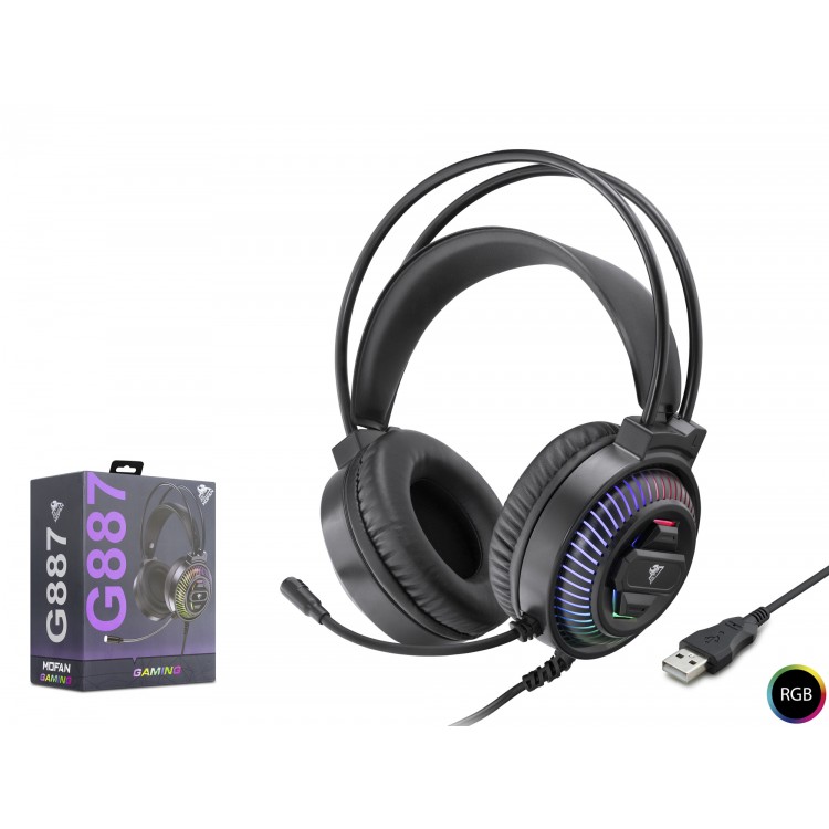 Kulaklik Usb Rgb 7.1 - Si̇yah G887