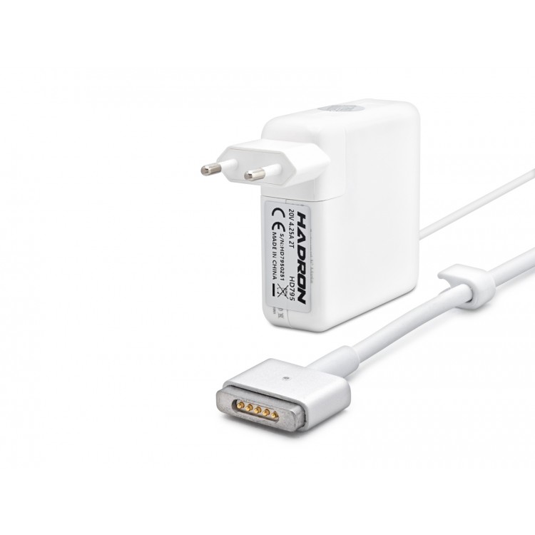 20V 4.25A 85W Laptop Adaptörü - T Tip - Macbook Uyumlu - Beyaz HD795
