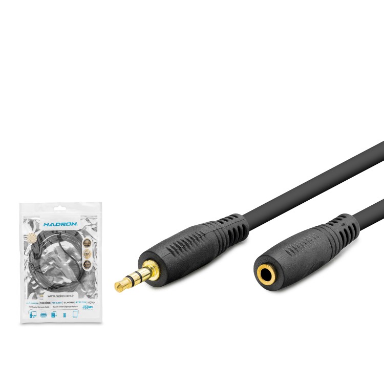 3.5 Mm Aux Uzatma Kablosu 3 M - Siyah HDX1019