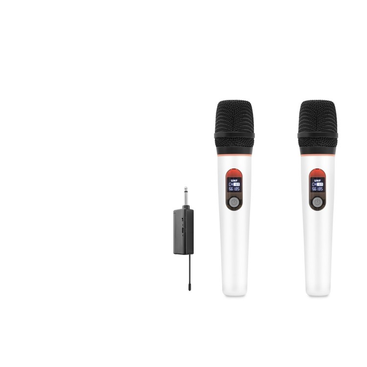 Profesyonel Kablosuz Uhf 2 Mikrofonlu Set 6.35 Mm - Beyaz HDX2791B