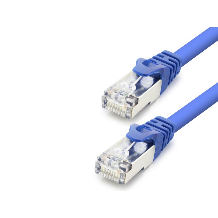 Cat7 Ethernet Patch Kablosu 10 Gbps 600 Mhz 1 M - Mavi HDX5099