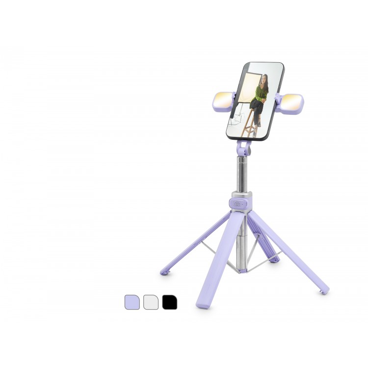 Telefon Tripodu Ve Selfie Çubuğu Seti Bluetooth 4.0 Kumandalı Led 130 Cm - Çok Renkli ND1035