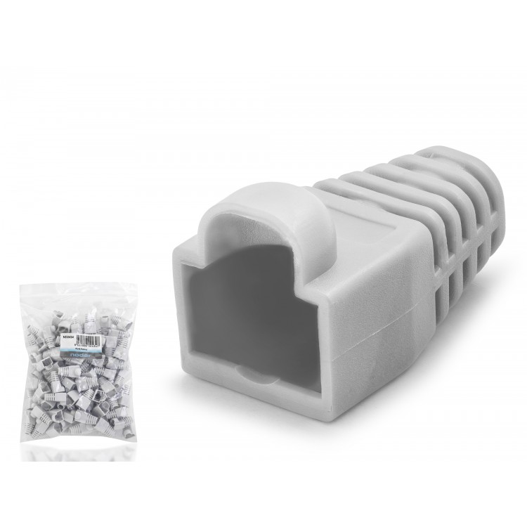 Rj45 Konnektör Papuç - 100 Adet Gri / Ekonomik Poşet Paket ND2434