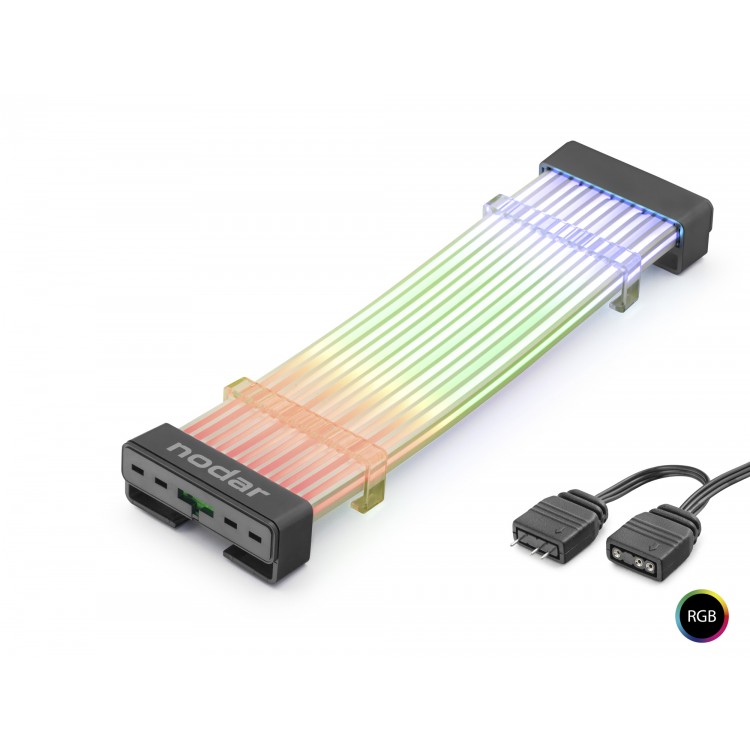 24 Pin Argb Anakart Güç Uzatma Kablosu Bükülebilir 2 Mm 108 Led Siyah ND2812B