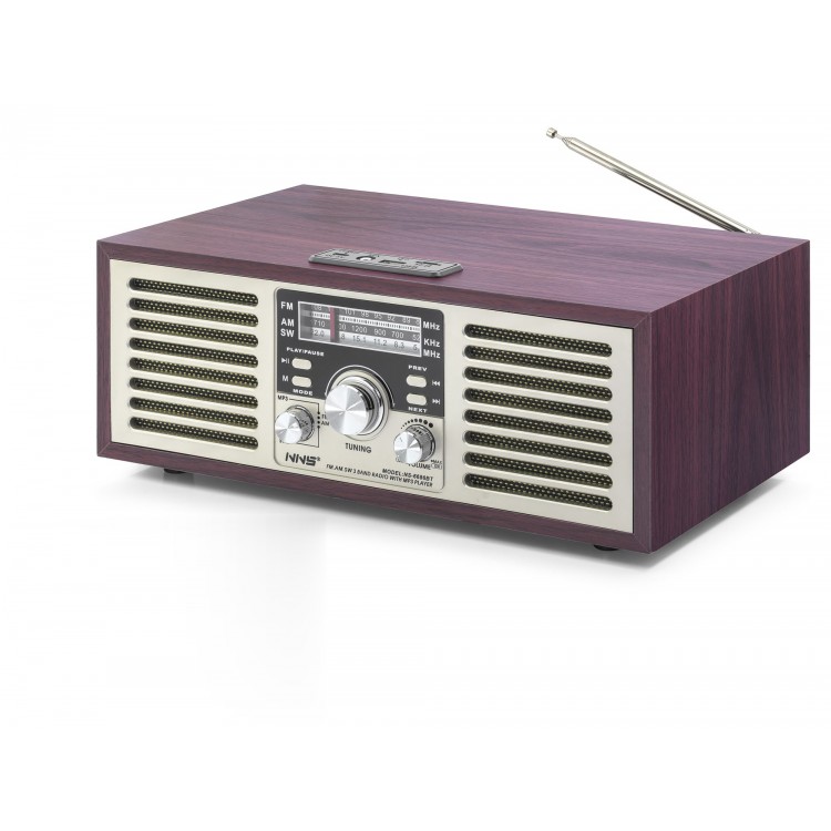 Bluetooth Nostaljik Hoparlör Fm 33 X 18 X 12.9 Cm NS6686BT