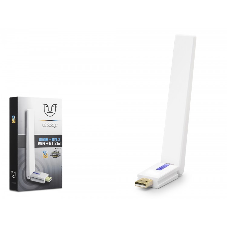 Usb Wifi + Bluetooth Adaptör Ac650 Dual Band W169