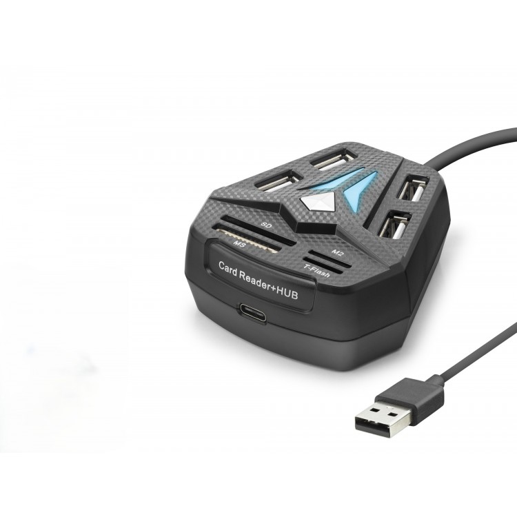 Usb Hub Kart Okuyucu 8 Port Siyah A068B
