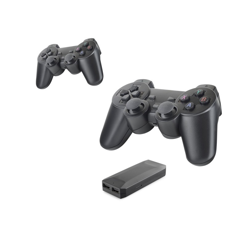 Retro Oyun Stick Kablosuz Çift Gamepad Seti 4K - Siyah HD329