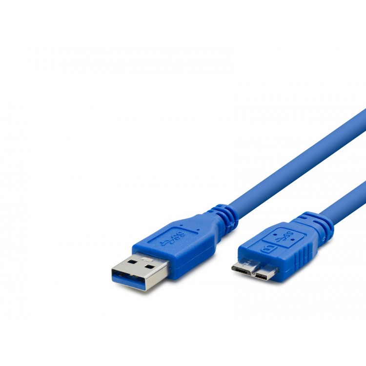 Usb 3.0 To Micro-B 3.0 Kablosu 30 Cm - Mavi HDX7518