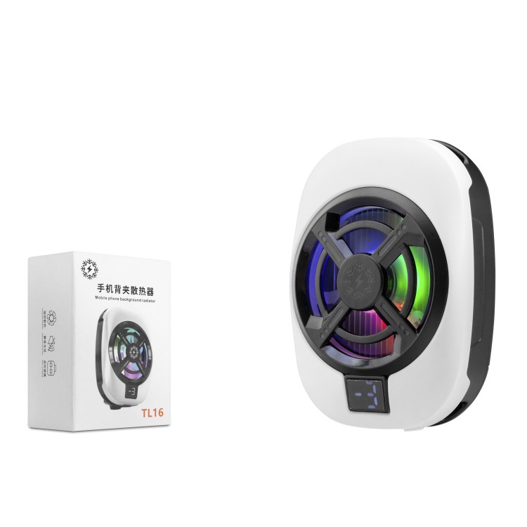 Manyetik Telefon Soğutucu Fan Rgb Isı Göstergeli Beyaz TL16