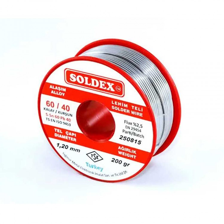 60-40 Solder Wire 200 Gr 1 mm - Sn:60 / Pb:40