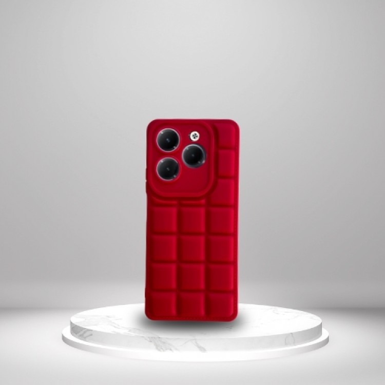 İnfinix Hot 40 Uyumlu Silikon Madlen Case KIRMIZI