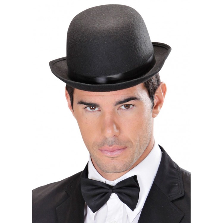 Charlie Chaplin Style Adult Hat – Black Bowler Party Hat