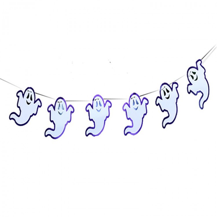 Hayalet Figürlü Halloween Afiş Flama Süsleme 2 Metre