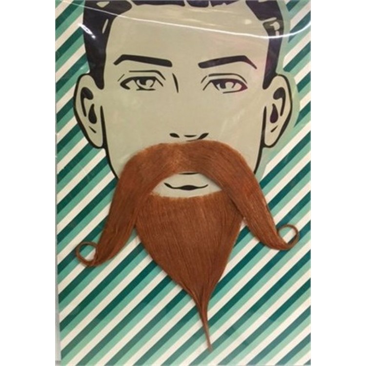 Brown Color Philosopher Fake Beard and Mustache Set-756