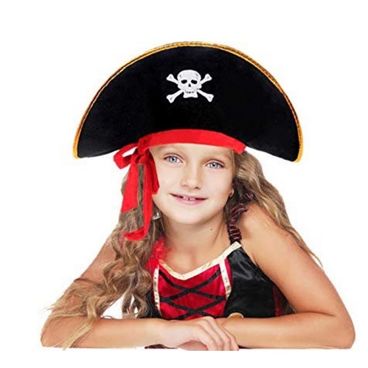 Captain Jack Velvet Kids Boy Pirate Hat