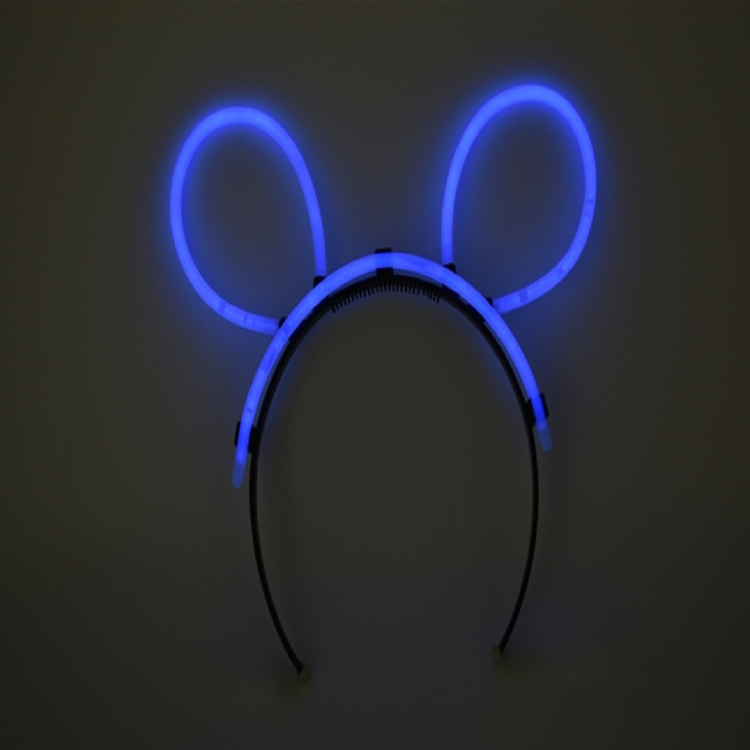 Glowing in the Dark Highlighter Glow Stick Crown Rabbit EarsCrown Blue Color