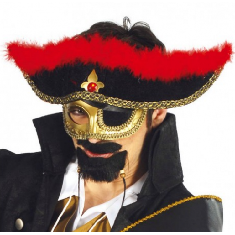 Pirates of the Caribbean Feathered Pirate Mask