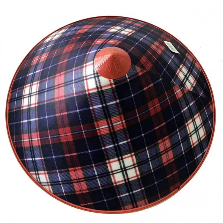 Checkered Satin Finish Blue Red Vietnamese Hat