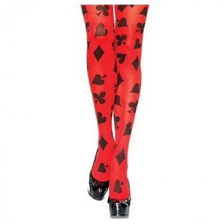 1 Pair of Red Vegas Playing Cards Halloween Party Socks