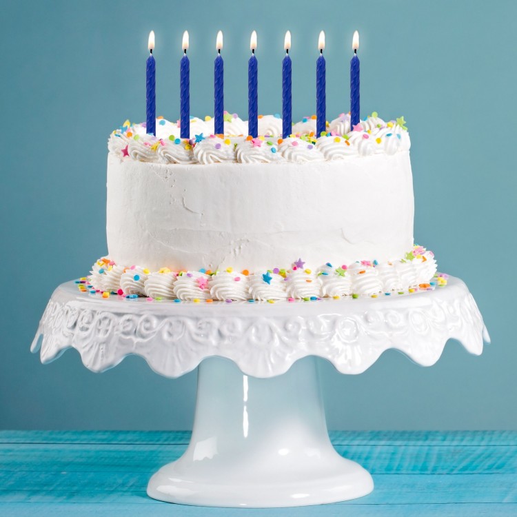 Blue Color Birthday Wedding Anniversary Cake Candles 10 Pcs