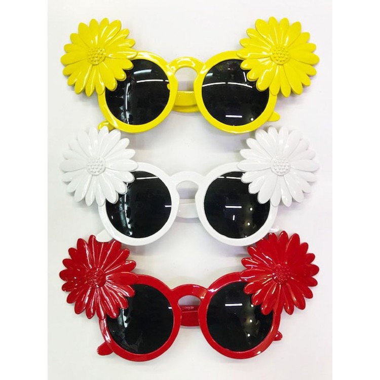 Daisy Party Glasses 3 Colors 3 Pieces