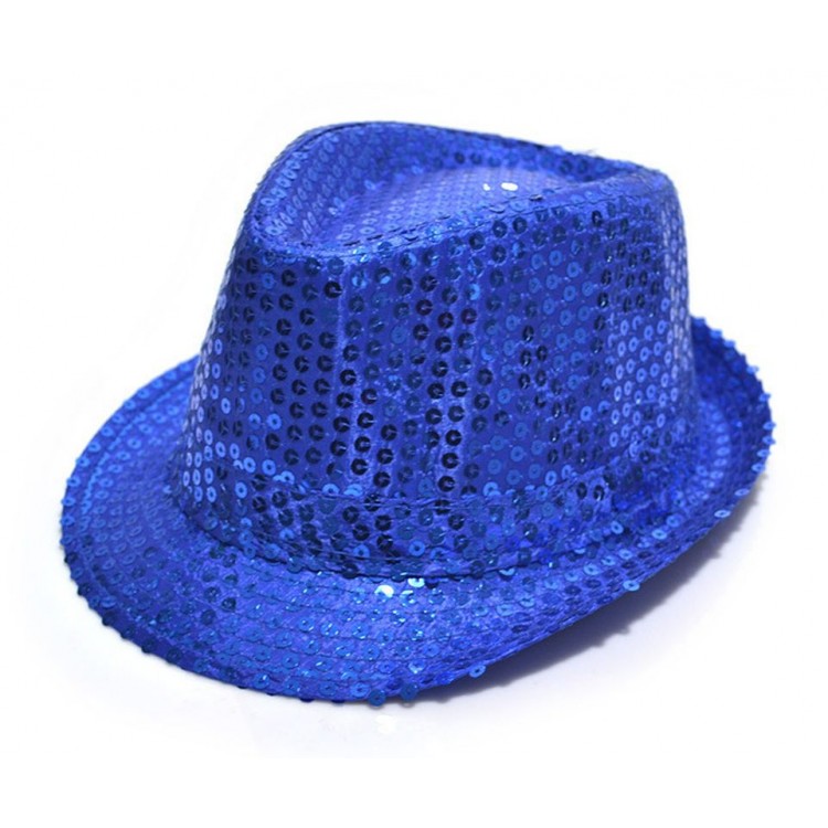 Sequined Children's Hat Blue Color