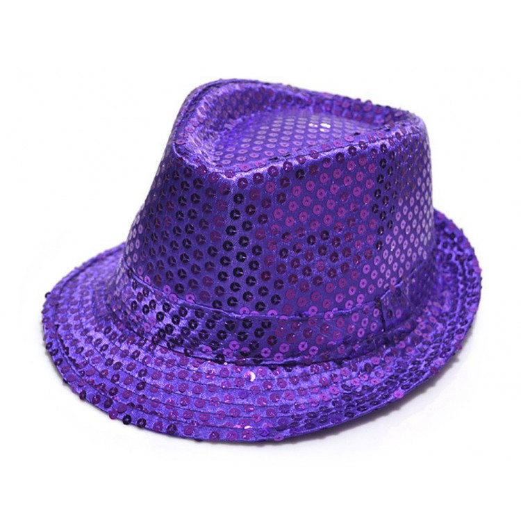 Sequined Children's Hat Purple Color
