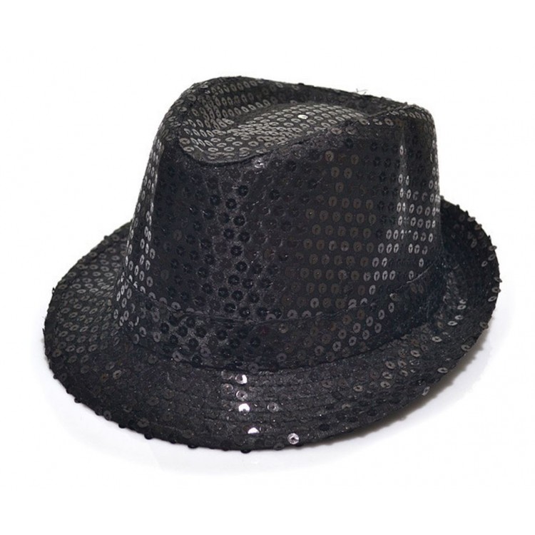 Sequined Children's Hat Black Color