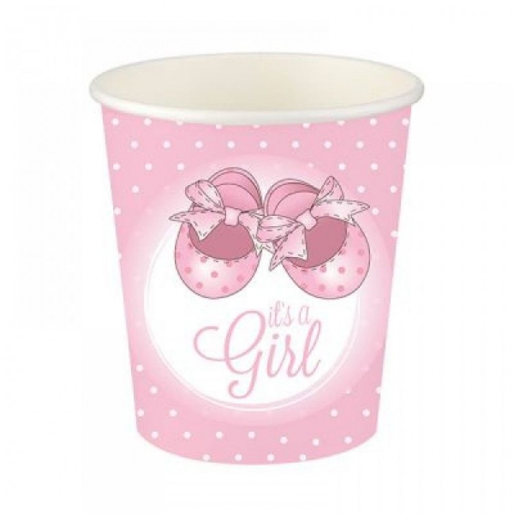 Pink Booties Paper Cup 200cc-8oz 8pcs