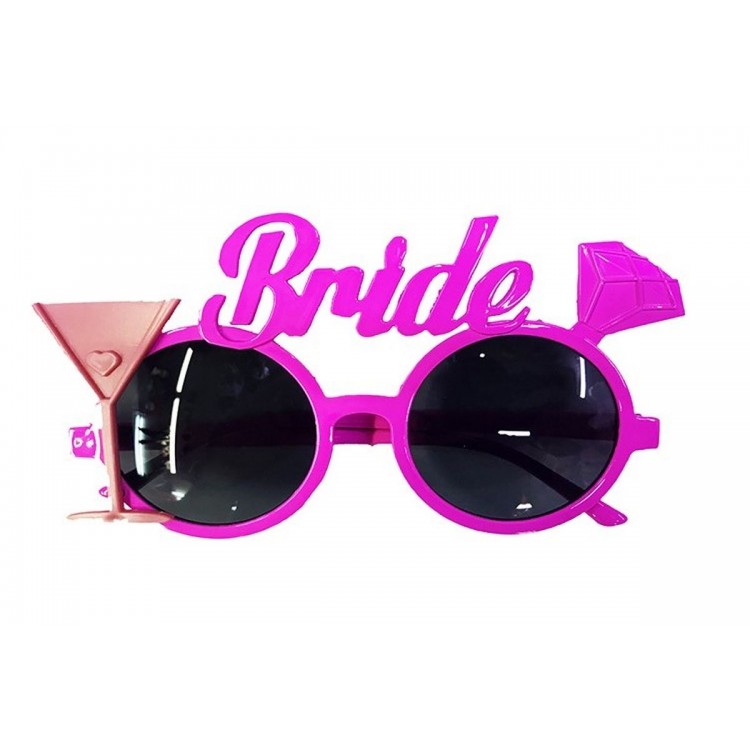Pembe Renk Bride Bekarlığa Veda Partisi Gözlüğü 8x16 cm