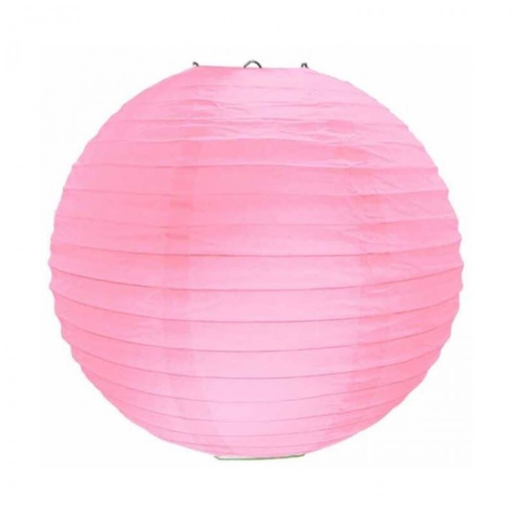 Pink Color Paper Hanging Ornament Japanese Lantern DecorationOrnament 20 cm