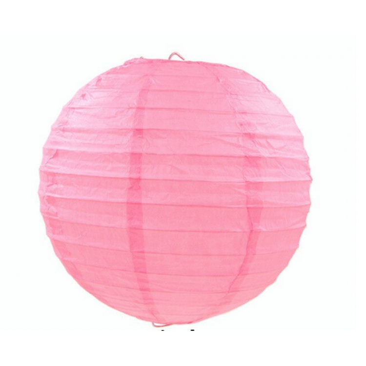 Pink Color Paper Hanging Ornament Japanese Lantern DecorationOrnament 30 cm
