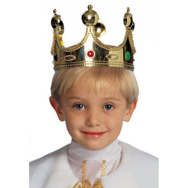 Plastic King Crown Gold Color Child Size