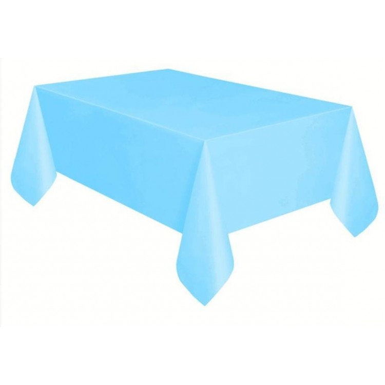 Plastic Tablecloth Light Blue Color 137x270 cm