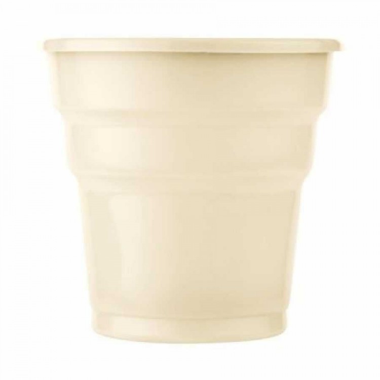 Plastic Soft Drink Cup Cream 180cc-7oz 25pcs