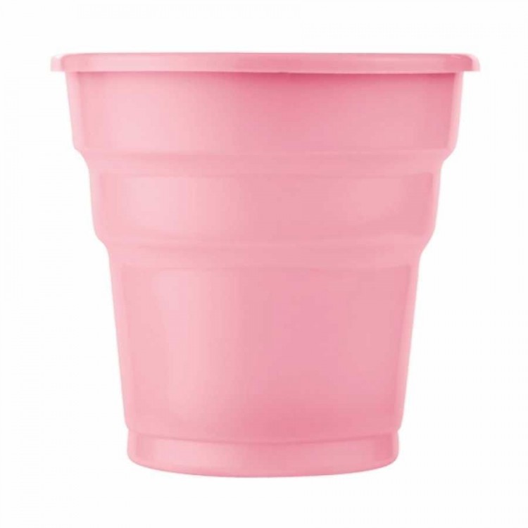 Plastic Soft Drink Cup Pink 180cc-7oz 25pcs