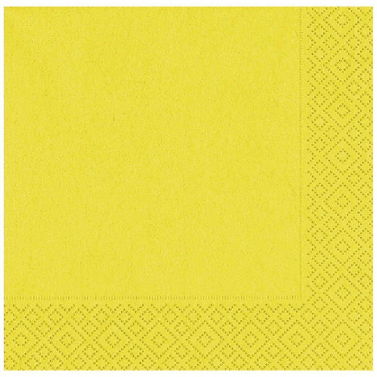 Yellow Color Double Fold Paper Napkin 20 Pieces