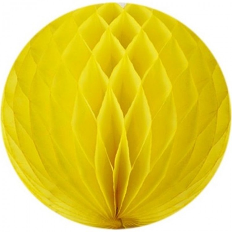 Yellow Color Honeycomb Paper Ornament Decor Hanging Ornament20cm 1 Piece