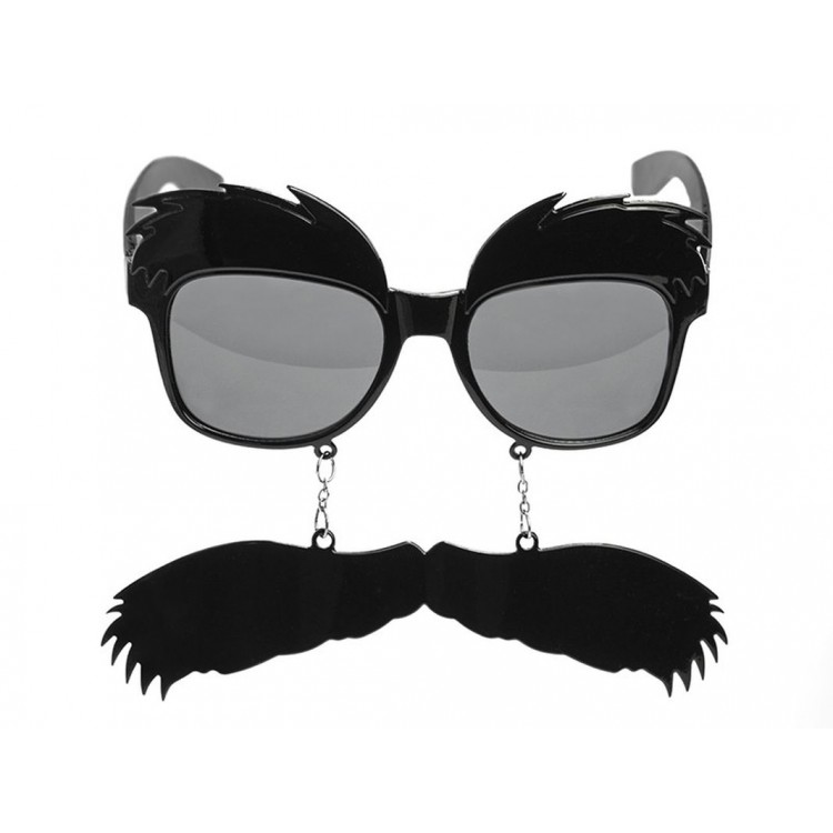 Black Color Eyebrow Mustache Party Glasses