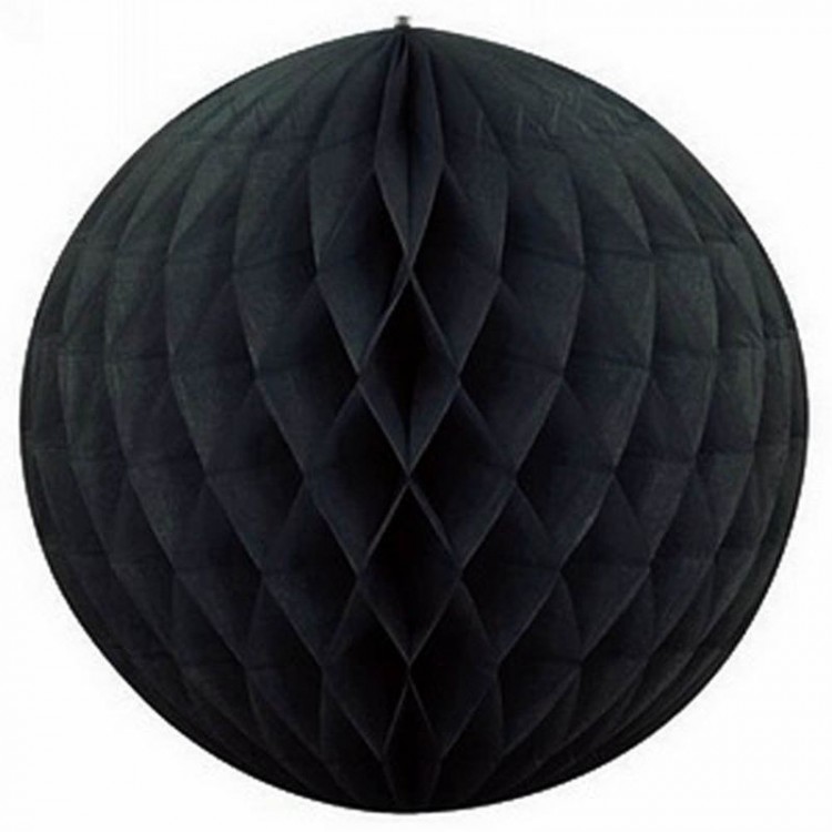Black Color Honeycomb Paper Ornament Decor Hanging Ornament25cm 1 Piece