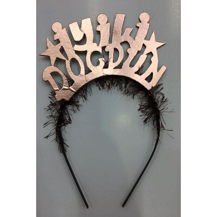 Happy Birthday Written Rose Gold Color BirthdayParty Crown