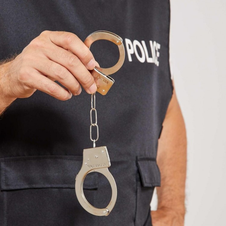 Toy Police Handcuffs with Keys Made of Metal Material