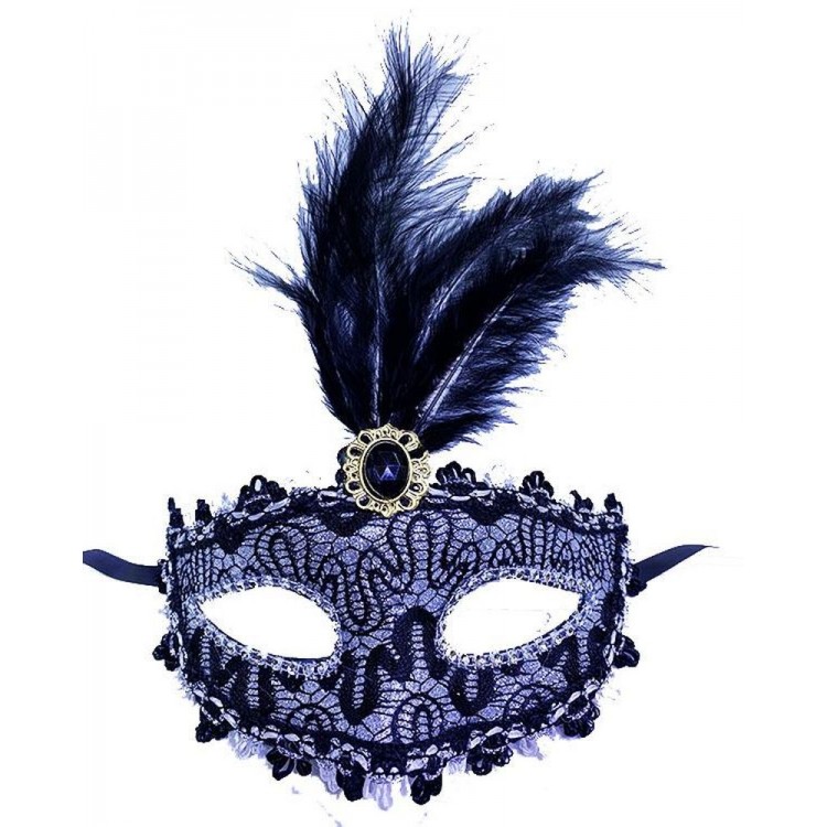 Black Lace Embroidered Prom Mask Party Mask 16x22 cm