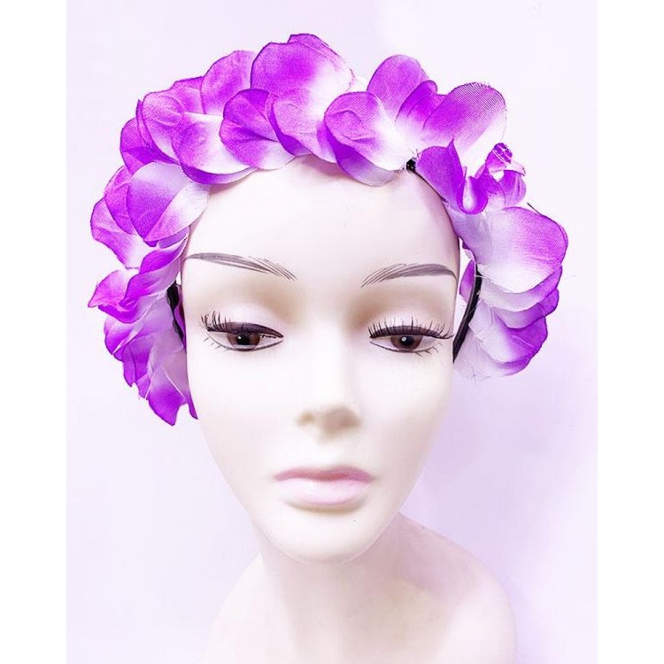 Luau Aloha Hawaii Party Purple Color Leaf Crown10x15cm